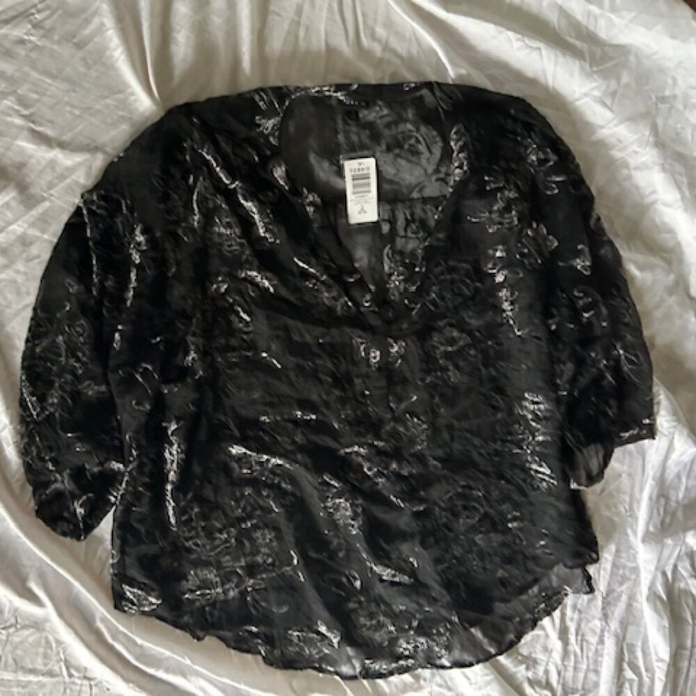 Torrid NEW 3x 3 x  black casual dress wear shirt womens 3 x plus sized light - Picture 2 of 5